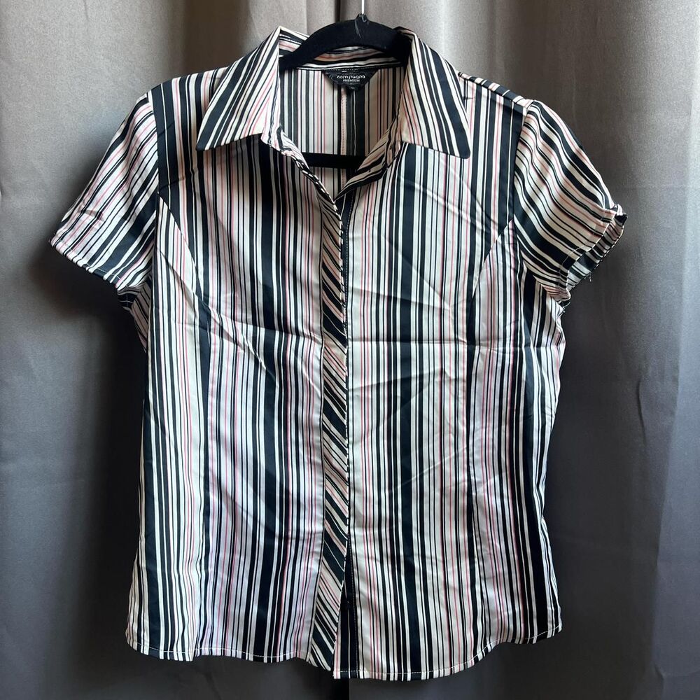Women's Black and Pink Blouse